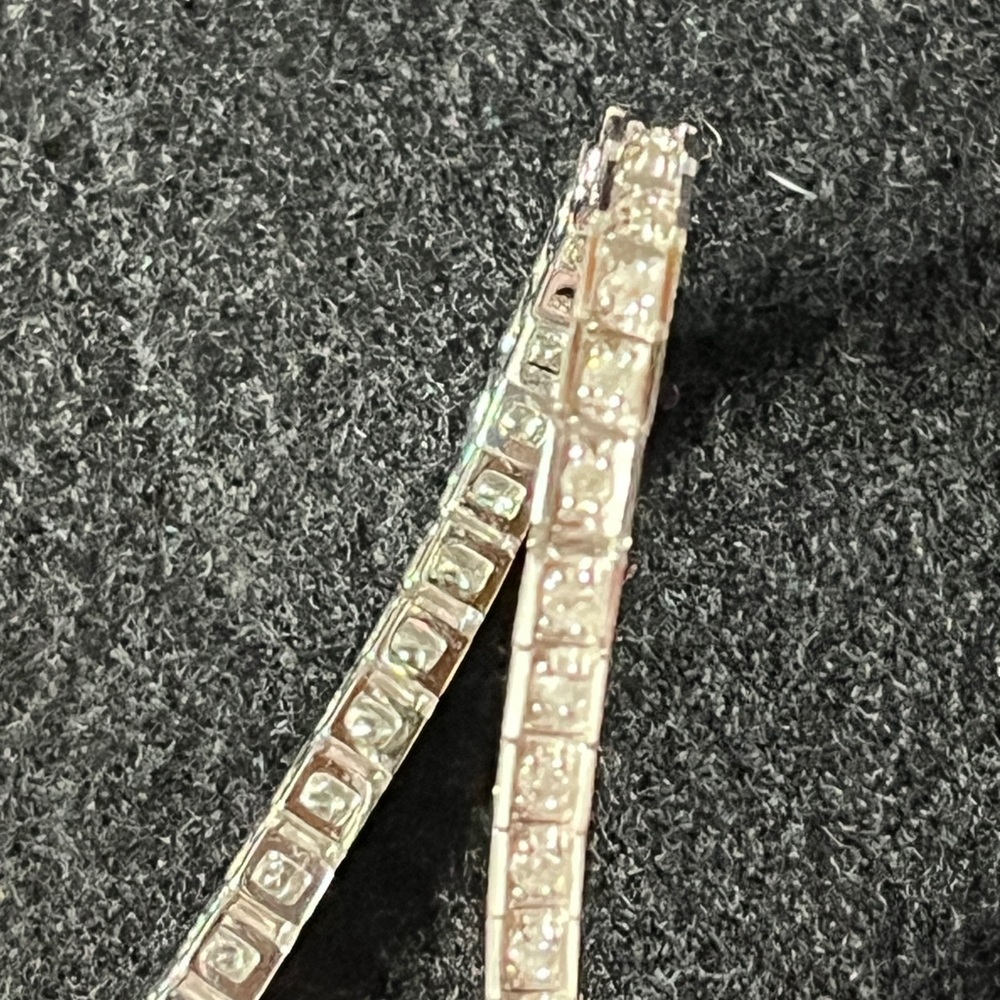 14k white Gold diamond tennis bracelet 1ctw
